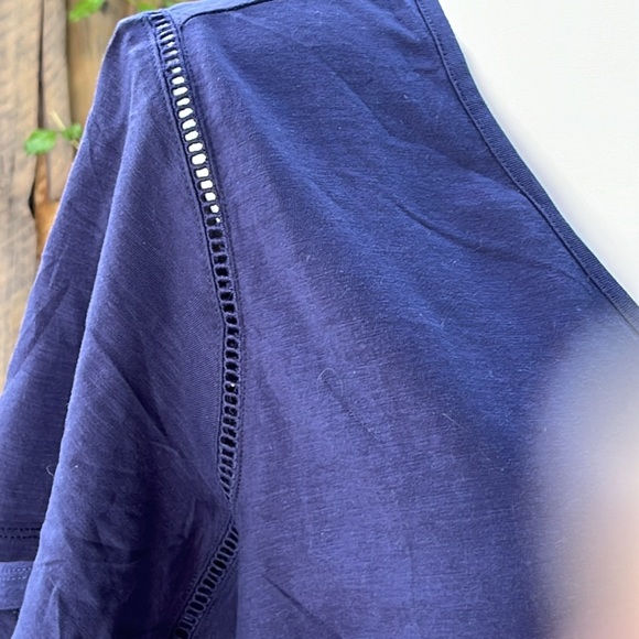 Decorative navy blue T-shirt - Picture 3 of 6